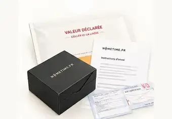 Kit Hometime avec boîte à montre, enveloppe sécurisée et documents d'envoi